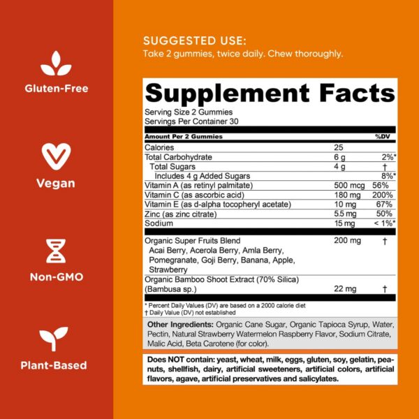 Frasco de Goli Superfruits sobre mesa