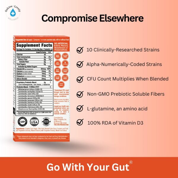 GoLive cápuslas probióticos para metabolismo e inmunidad