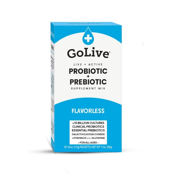 GoLive probiótico prebiótico sin sabor caja 28 sobres salud intestinal