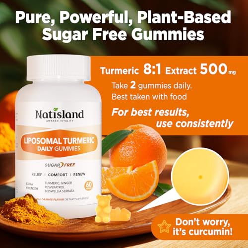 Gomas con extracto de cúrcuma para bienestar físico diario