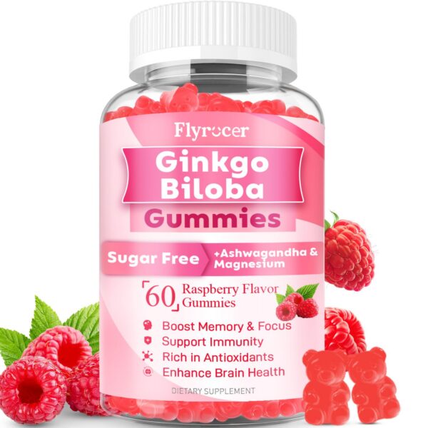 Gomas Ginkgo Biloba 300mg Flyrocer envase de 60 unidades