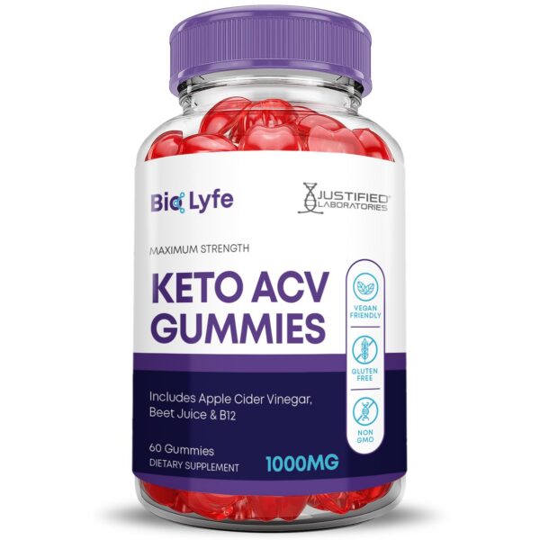 Gomitas veganas Bio Lyfe Keto ACV con jugo de remolacha y pectina