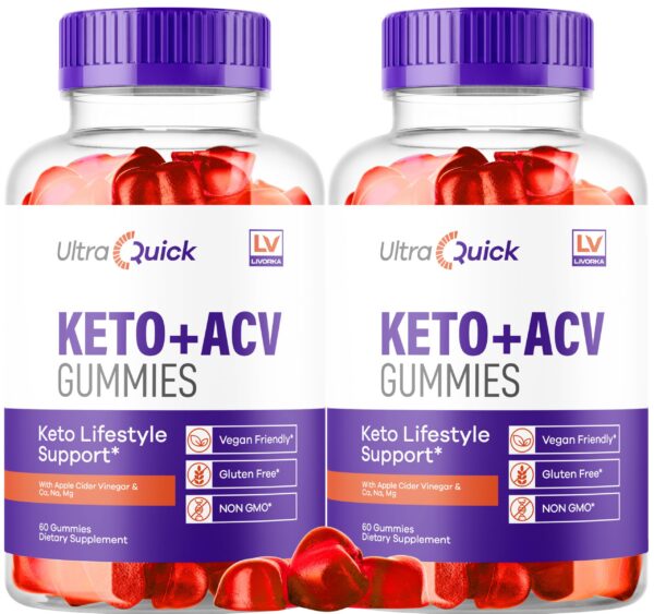 Gomas Ultra Quick Keto ACV LIVORKA 60 unidades paquete doble