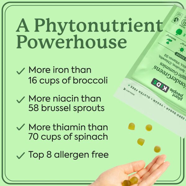 Gomas verdes con super vegetales para niños Plant People