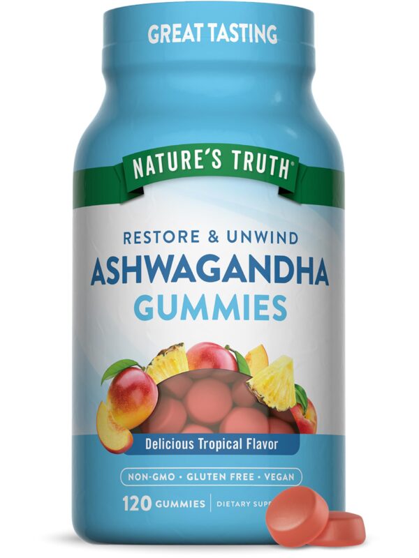 Paquete gominolas Ashwagandha Nature's Truth sabor tropical