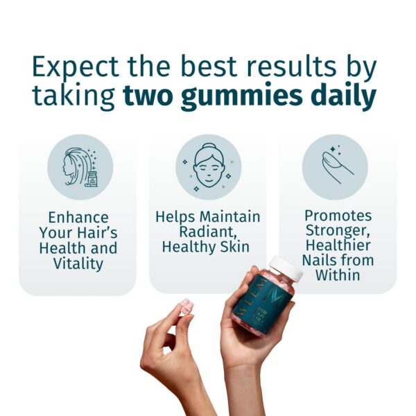 Etiqueta frontal gomitas WEEM vitamina biotina