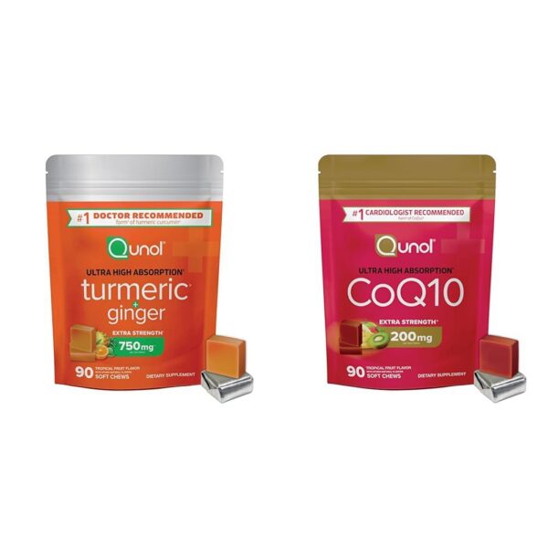 Gominolas de Cúrcuma y Jengibre Qunol para salud articular