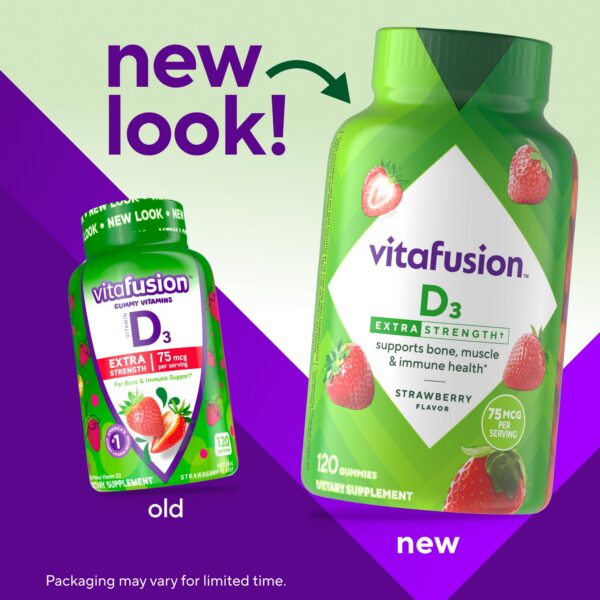 Gominolas extra fuertes vitafusion vitamina D3 sabor fresa