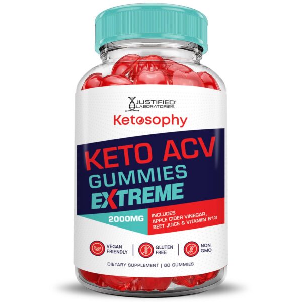 Detalle gomitas Ketosophy Keto ACV con jugo de remolacha