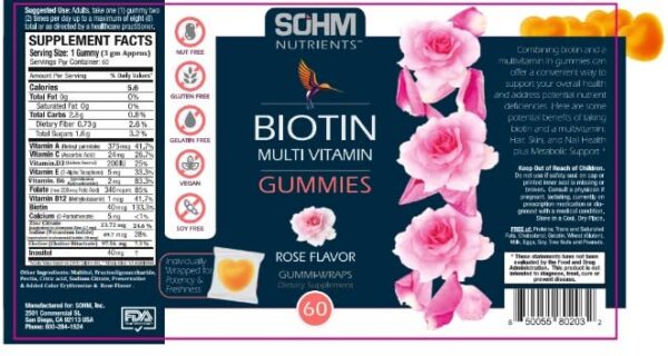 Version 1.0.0 Gominolas multivitaminas SOHM para cabello piel y uñas saludables