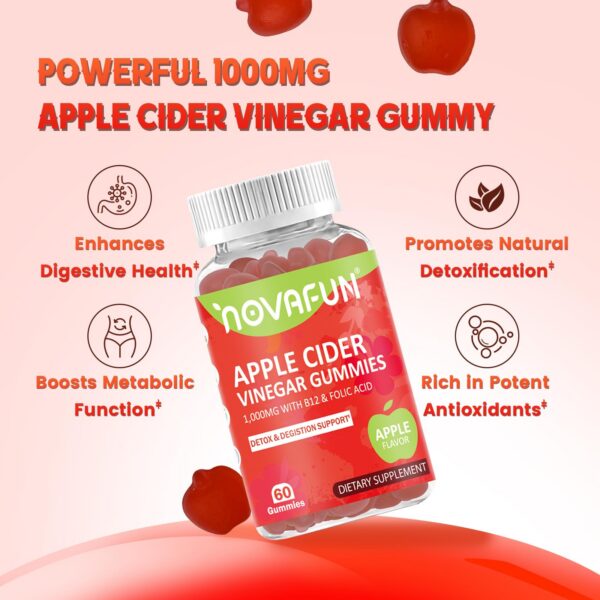 Version 1.0.0 Gominolas Novafun vinagre manzana vitaminas B6 B12 y ácido fólico
