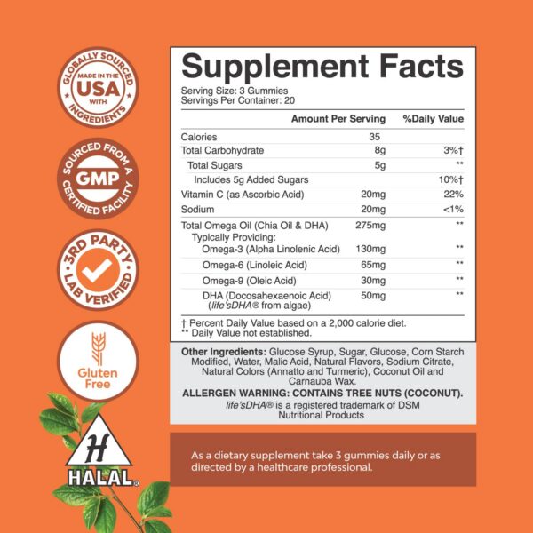 Gominolas Omega 3 vegetarianas Natures Craft