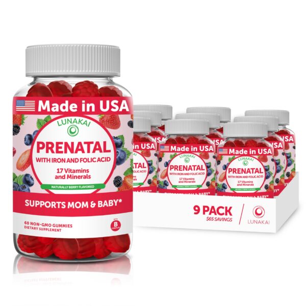 Gominolas prenatales Lunakai sabor baya para mujeres embarazadas