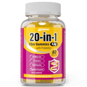 Version 1.0.0 Envase de gominolas probióticas de fibra EYHBQIA 60 unidades sabor naranja