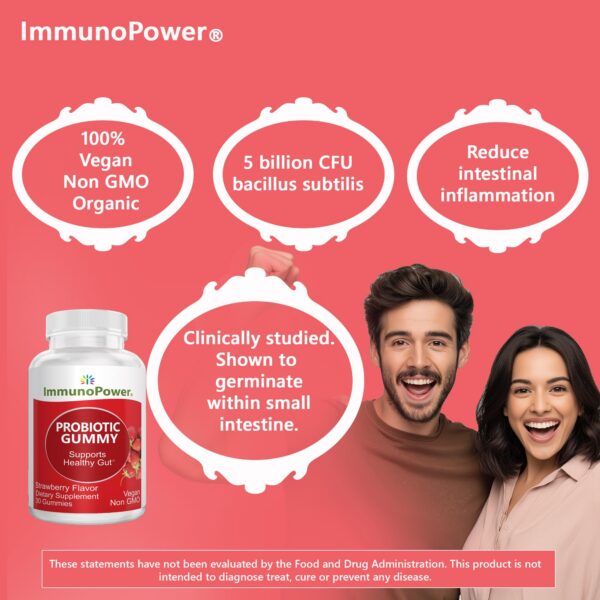 Gominolas probióticas ImmunoPower presentación lateral