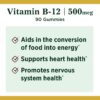 Gominolas sabor frutas Nature’s Bounty vitamina B-12 500mcg