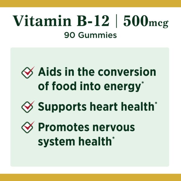 Gominolas sabor frutas Nature’s Bounty vitamina B-12 500mcg