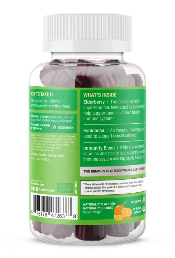 Gominolas SUKU Vitamins sin azúcar ni gluten sabor frutal para niños