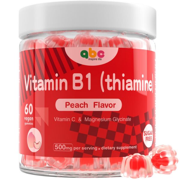 Gominolas de vitamina B1 durazno frasco