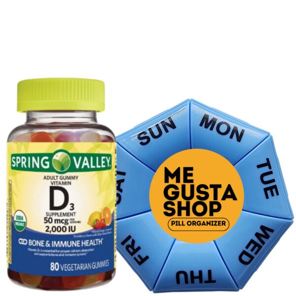 Gominolas Vitamina D3 Spring Valley 2000 UI paquete 80 unidades