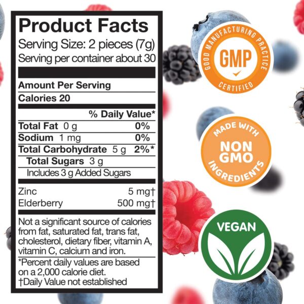 Gominolas zinc y saúco para circulación y salud cardíaca Safer Products