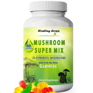 Version 1.0.0 Gomitas de 10 hongos y musgo de mar HEALING DROPS