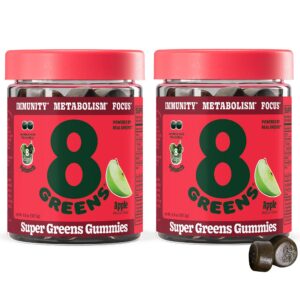 Gomitas 8Greens con chlorella y spirulina para salud diaria