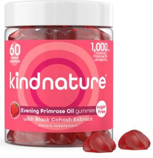 Gomitas aceite onagra Kind Nature mujeres equilibrio hormonal