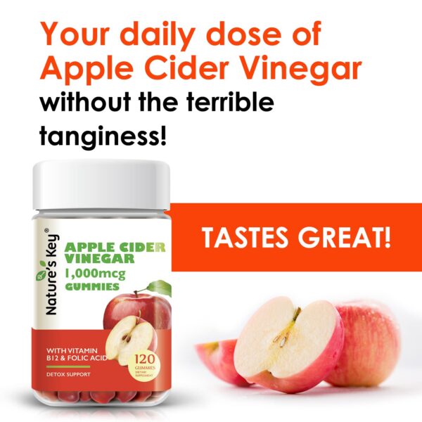 Gomitas acv Nature's Key con ácido fólico y antioxidantes naturales