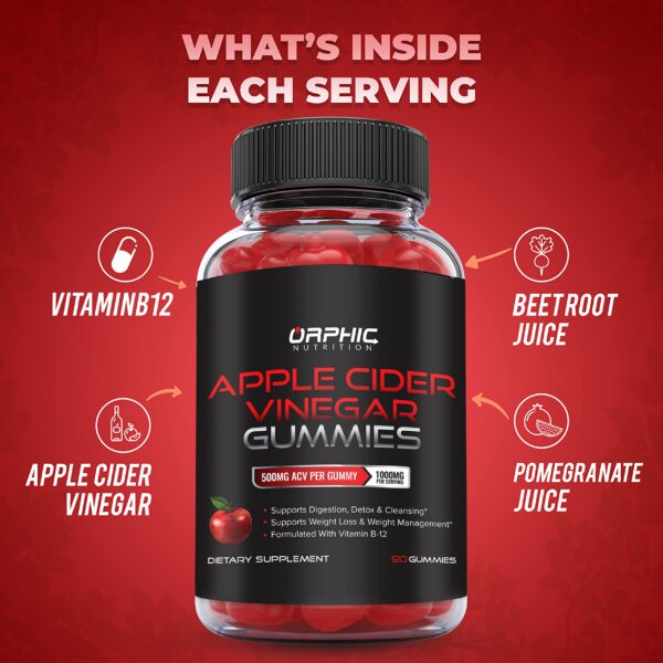 Gomitas ACV Orphic Nutrition presentación frontal