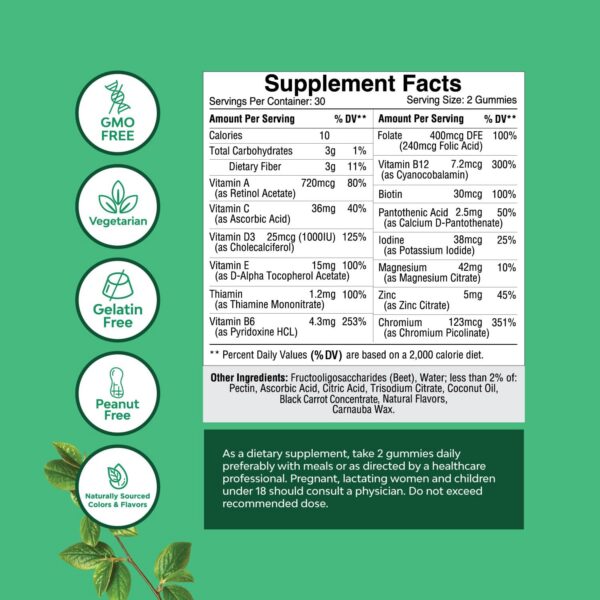 Caja de gomitas para adolescentes con vitaminas mezcladas