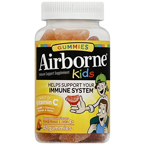 Gomitas Airborne para niños con vitamina c y sabores de frutas