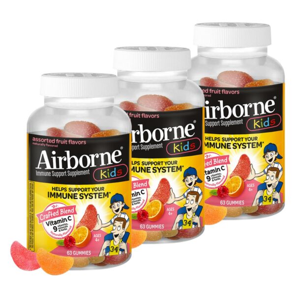 Gomitas Airborne Vitamina C 500mg para niños sabor frutas variadas