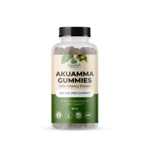 Gomitas Akuamma Amazing Botanicals envase frontal con 30 unidades