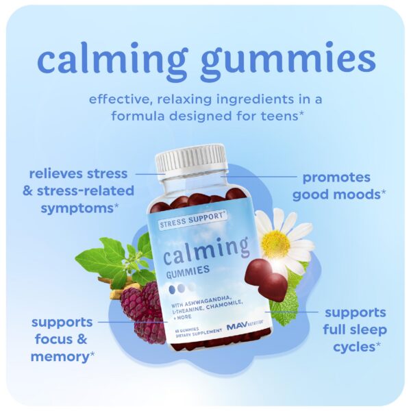 Version 1.0.0 Gomitas anti-estrés con teanina y GABA para jóvenes