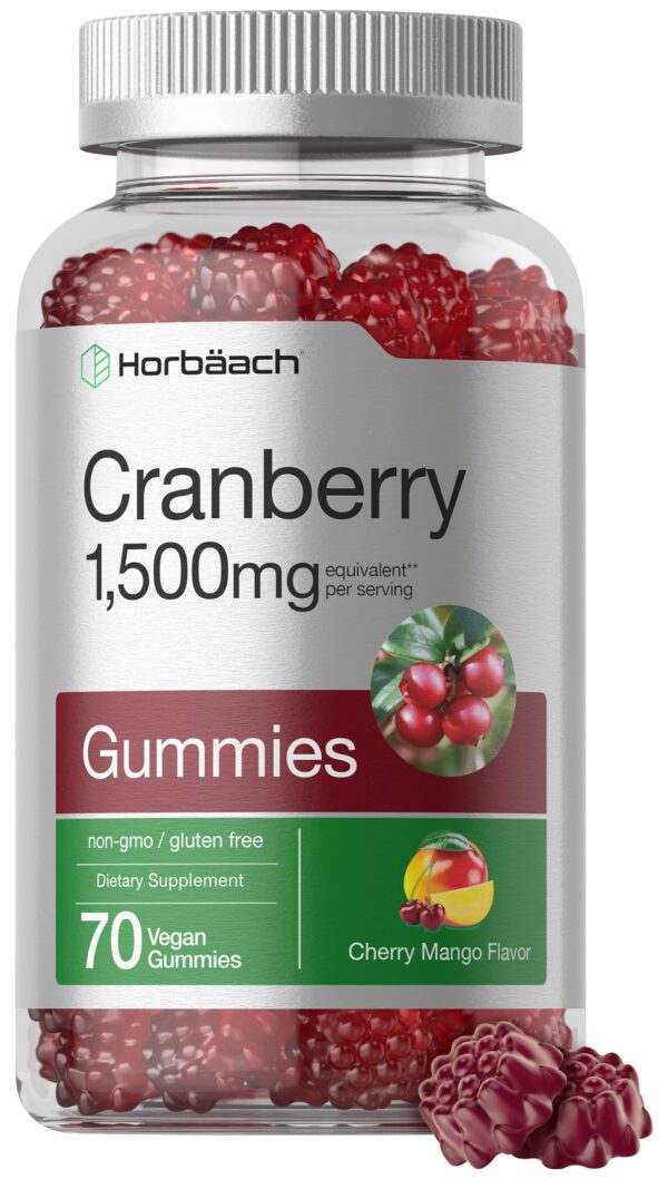 Version 1.0.0 Gomitas de arándano Horbäach envase frontal colorido