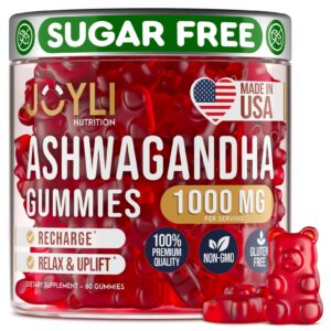 Gomitas de Ashwagandha JOYLI paquete frontal con vitaminas naturales
