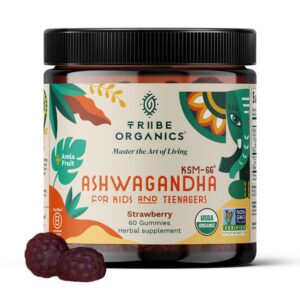 Gomitas Ashwagandha KSM-66 para niños Tribe Organics