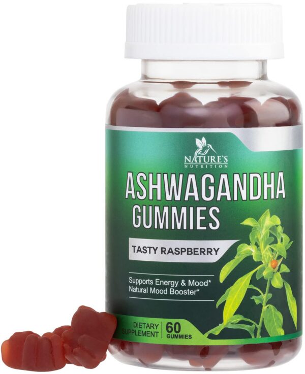 Version 1.0.0 Gomitas Ashwagandha Nature's Nutrition frasco frente