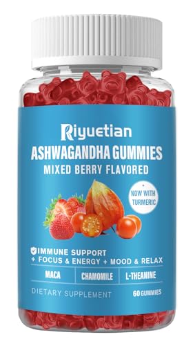 Gomitas de Ashwagandha orgánicas sabor fresa natural paquete grande