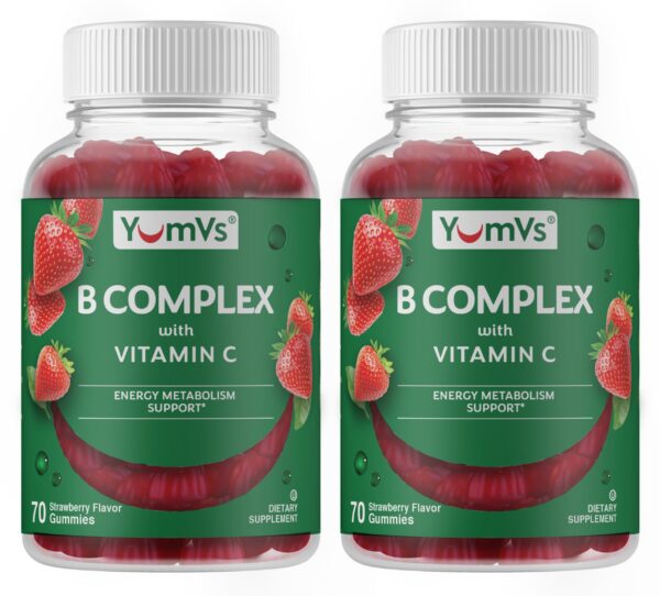 Gomitas de complejo B con Vitamina C - sabor a fresa