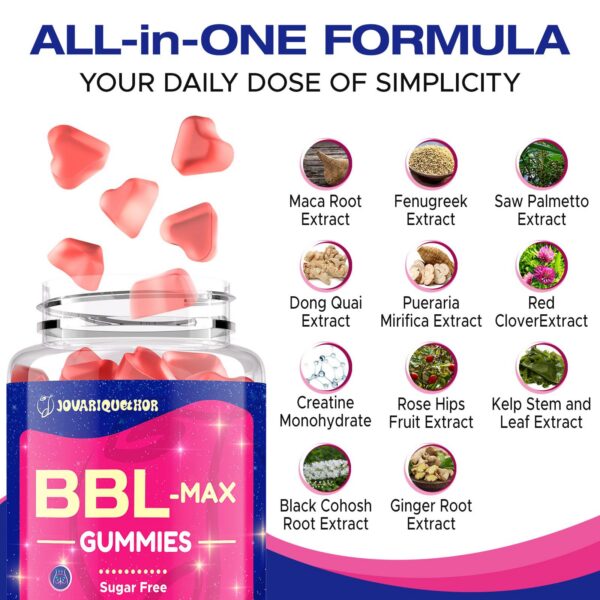 Version 1.0.0 Gomitas BBL en frasco transparentes sabor durazno