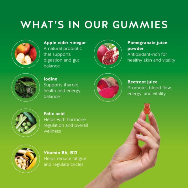 Gomitas Bears with Benefits cerca mostrando textura gomitas