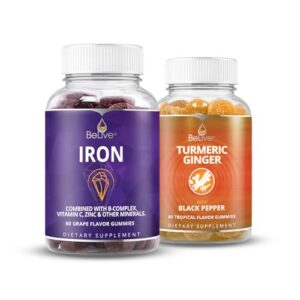 Gomitas BeLive hierro y cúrcuma bote suplemento masticable