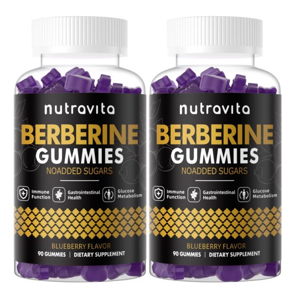 Gomitas berberina Nutravita con canela cúrcuma arándano