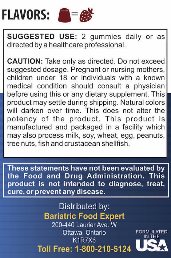 Gomitas de biotina bariátricas para adultos