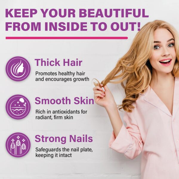 Gomitas para cabello piel uñas Euapeark vitamina y colágeno orgánico