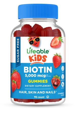 Gomitas de biotina Lifeable para niños sin azúcar