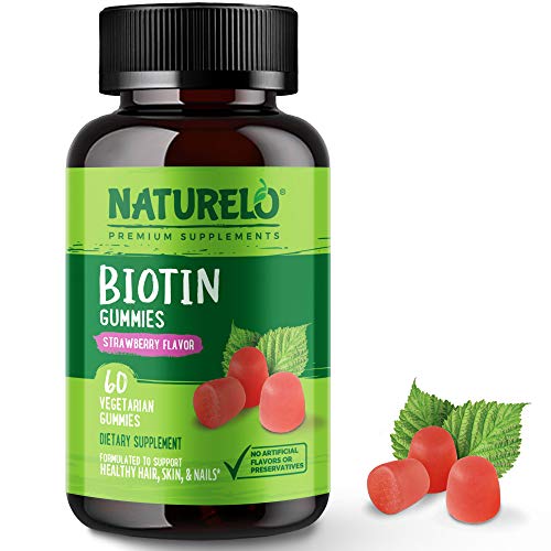 Gomitas de biotina NATURELO para cabello y uñas saludables