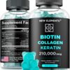 Gomitas de biotina con queratina y colágeno New Elements